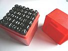 Schlagzahlen 0-9 und Schlagbuchstaben A-Z Gr�sse 5mm