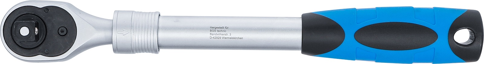 BGS 25108 XL Teleskopknarre Ratsche Ausziehbar 450 bis 610 mm Knarre 1/2" 