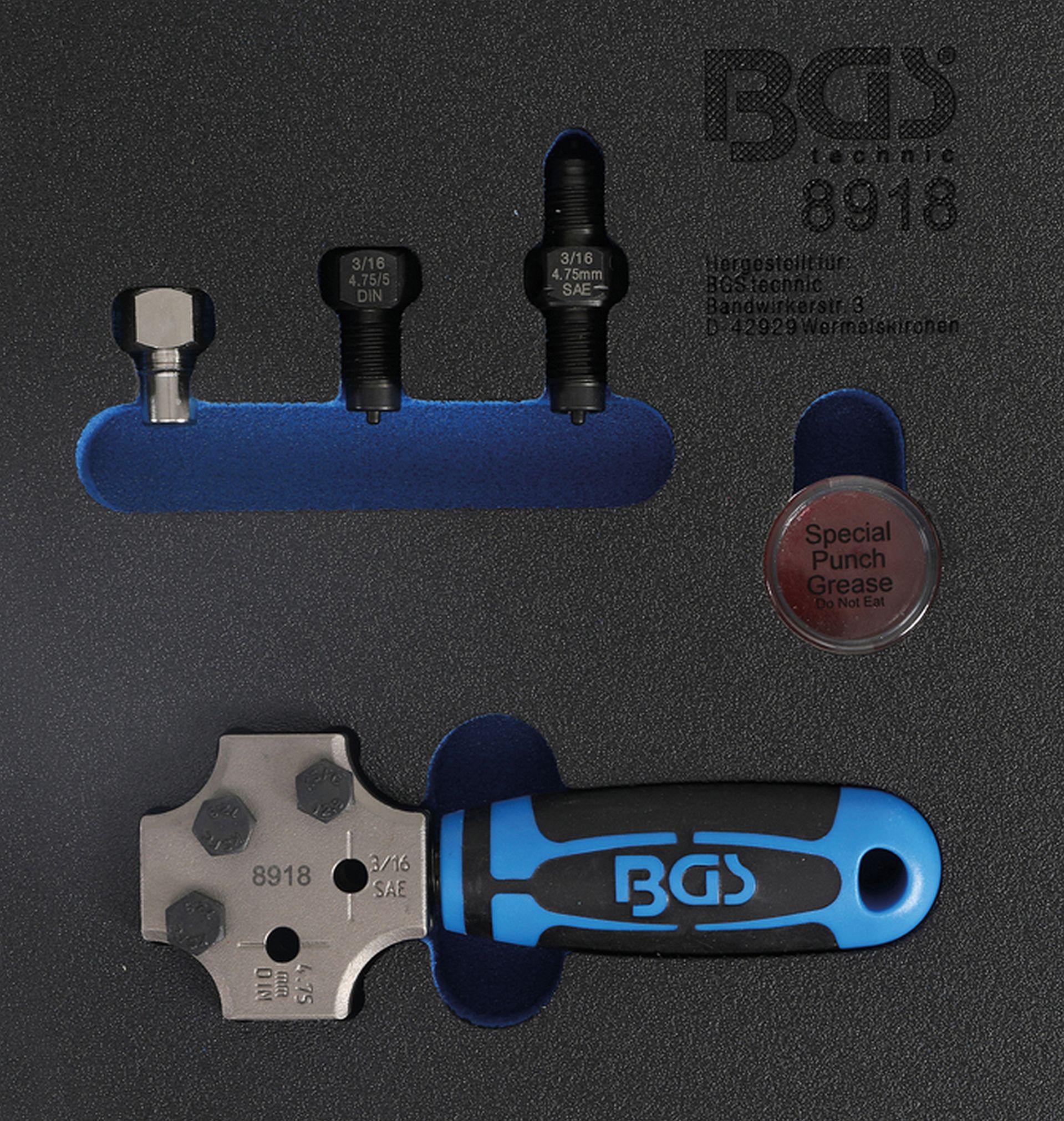 NEU- BGS 8918 Bördelgerät 4,75mm + 3/16 DIN+ SAE Bremsleitung bördeln